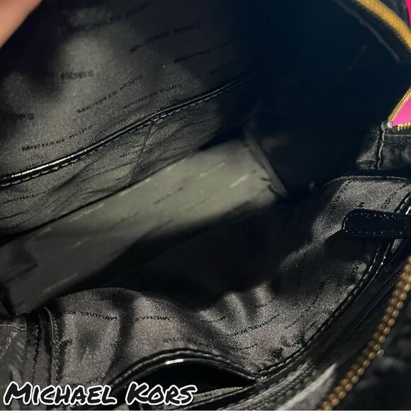 Preowned Michael Kors Black Quilted Velvet Backpack Bag – EUC - Picture 6 of 8